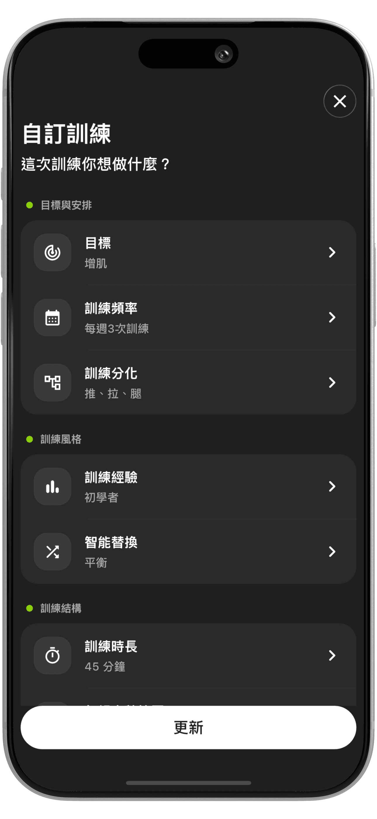 訓練紀錄畫面